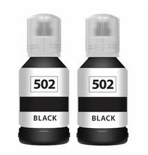 2PK Compatible WITH Epson 502 Black Ink Expression ET-2700 ET-2750 ET-3700 NEW
