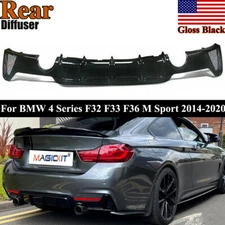 M Performance Style Rear Diffuser For BMW F32 F33 F36 4-Series M-Sport Bumper