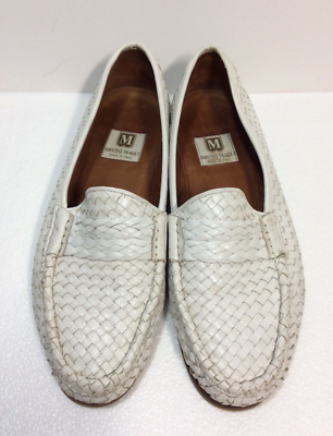 VTG Bruno Magli KEY Vesini Woven Leather Slip-on Loafers  display picture 2