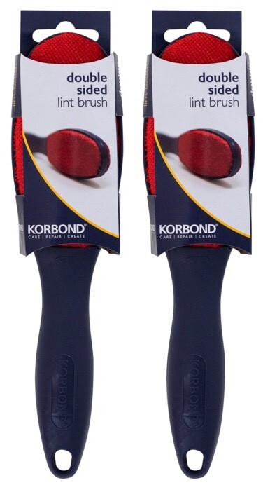 2x Korbond Double Side Lint Dust Hair Brush Remover Clothes Furniture Upholstery