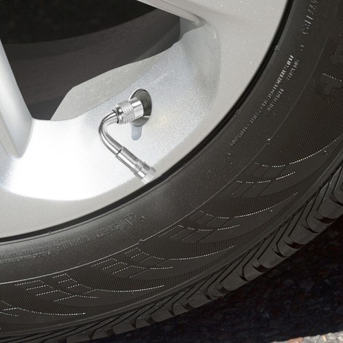Vástago de válvula de neumático de aire de latón de 45/90 grados 4 piezas con adaptador de extensión para automóvil camión - Imagen 9 de 11