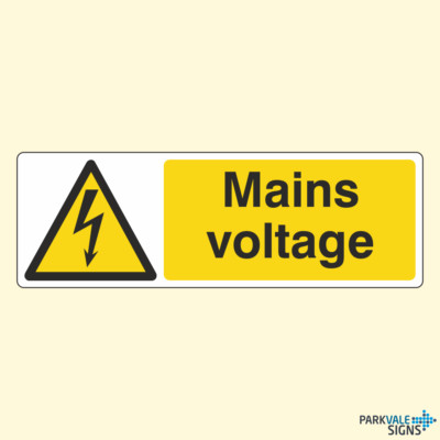 Netzspannung elektrisches Warnschild