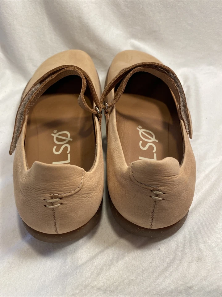 Kalso Earth Shoes Womens 7  Dash Cognac Beige  LEATHER Mary Jane Negative Heel - Image 3 of 4