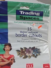 Trading Spaces Wallies wallpaper Border Cutouts New Floral Vintage