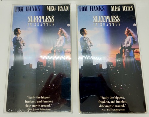 Sleepless In Seattle x2 (VHS 1993) 1 Factory Sealed 1 CIB! 1st Print Mint! 🎬 - Picture 2 of 13