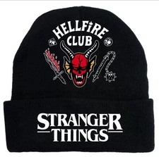 Stranger Things Hellfire Club Knit Beanie Skully Winter Hat Fits Adults & Kids