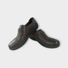 Women's Clarks Collection Brown Leather Slip on Shoes Size 8