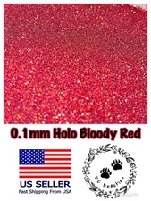 Holographic Bloody Red Extra Fine 0.1mm Glitter nail acrylic craft Tumbler 5g