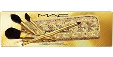 Mac Golden Touch Mini Brush 5 Pc Gold Kit Bag 498ses 497ses 499ses 595596 Nib