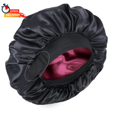 Silk Bonnet for Sleeping Double Layer Satin Bonnet Adjustable Bonnets for Black