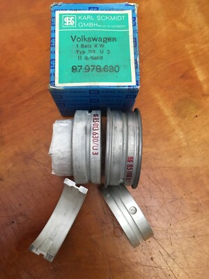 NOS German Engine Main Bearing Set .75mm OS VW 111198467