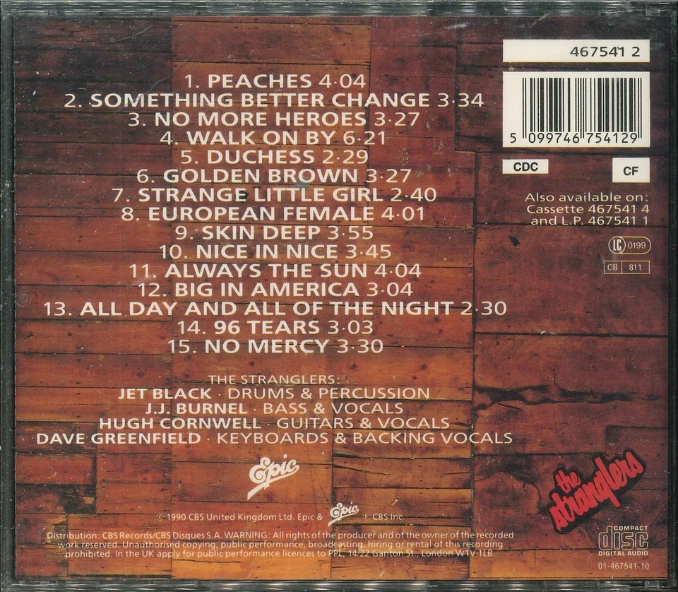 THE STRANGLERS "Greatest Hits 1977-1990" CD-Album - Bild 2 von 2