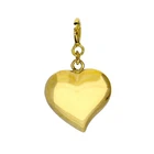 Real 375 9ct Gold Heart Clip On Charm Love Romance Valentines Anniversary