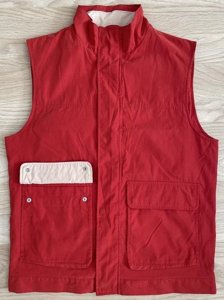 Men Paul & Shark Vest Red Nylon S