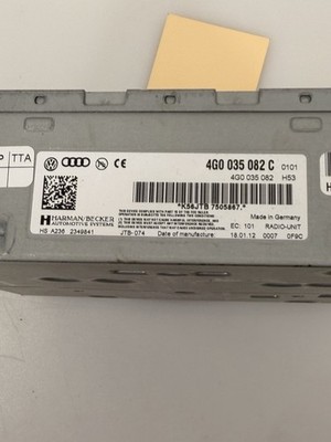 AUDI A6 Q5 Q7 A5 A4 A5 HARMAN BECKER REAR TRUNK-MOUNTED RADIO RECEIVER OEM 3