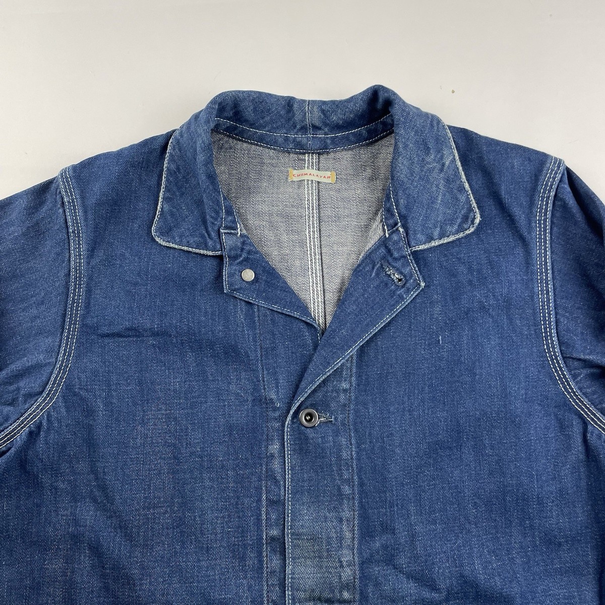Chimala Denim Work Chore Jacket Men XXS Distressed Style Made In