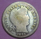 1896-S Barber Head Silver Dime - 10C - No Reserve!