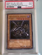 2010-17 Yu-Gi-Oh Red-Eyes B. Dragon LOB-070 PSA 9 - REPRINT INCORRECT LABEL