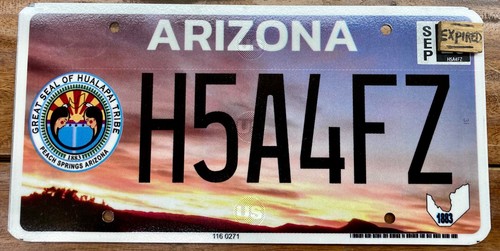 MINT 2022 BASE ARIZONA " HUALAPAI NATION" NATIVE AMERICAN LICENSE PLATE H5A4FZ