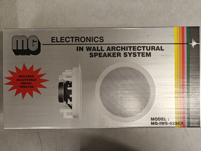 MG ELECTRONICS MG-IWS525CX 5.5'' Coax in wall or Ceiling Speaker 60Watt Pair