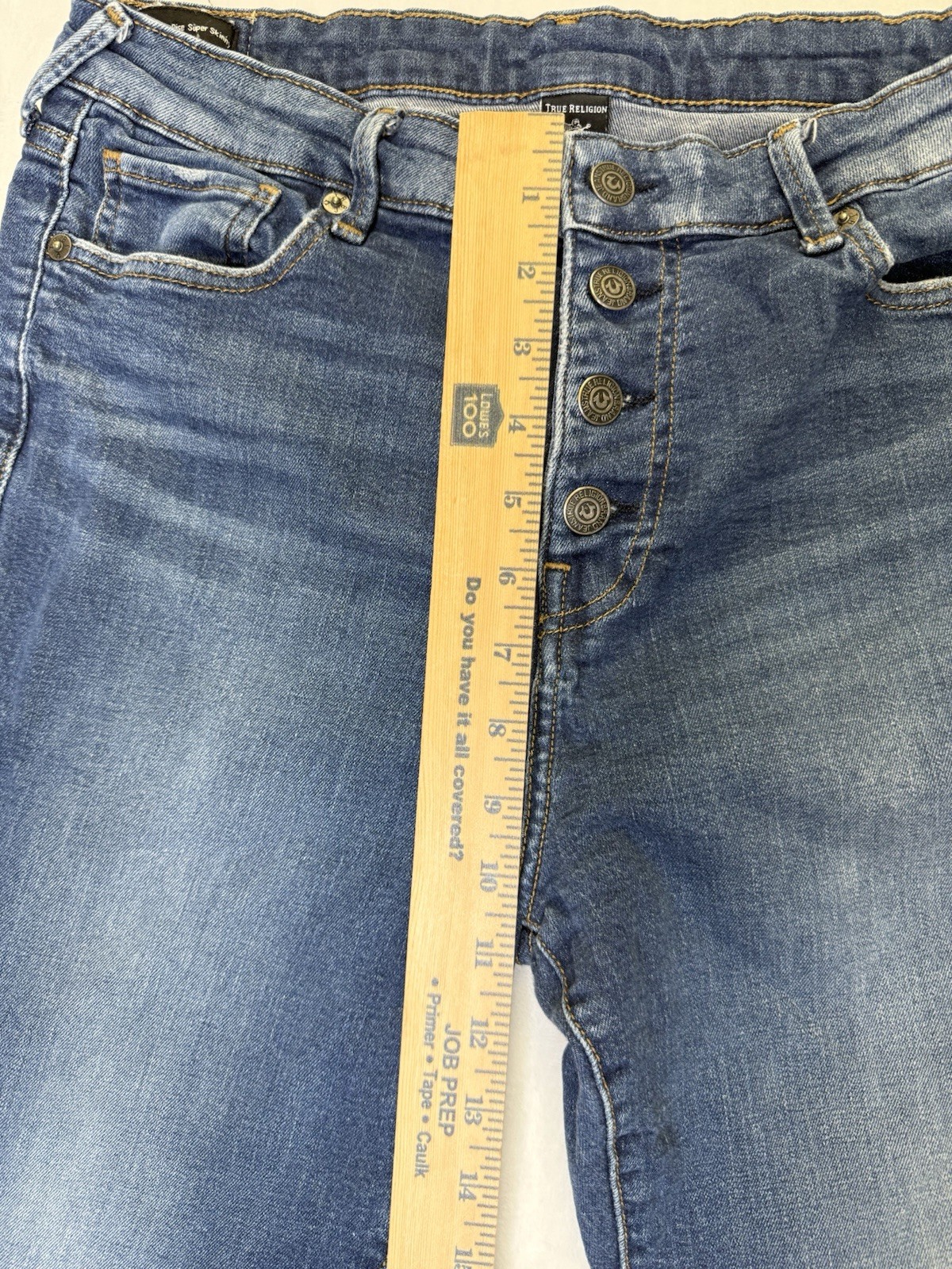 True Religion Jeans Women’s Sz 32 Halle High Rise Button Fly Super Skinny thumbnail 11