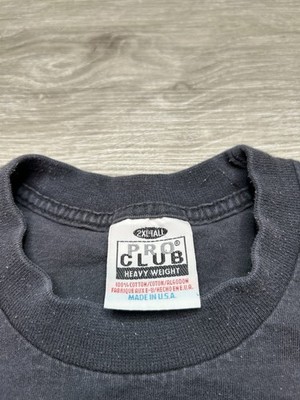 Vintage Pro Club Sun Faded Black Blank T Shirt XXL Distressed