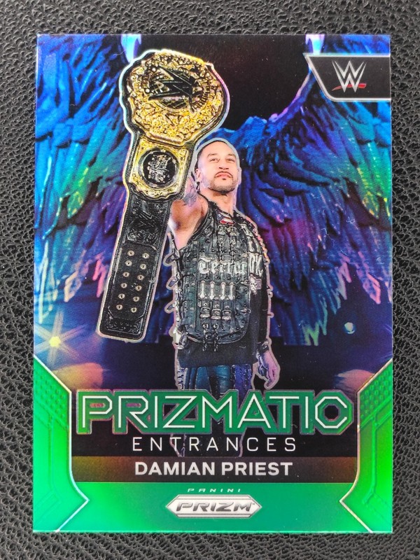 2024 Panini Prizm WWE Prizmatic Entrances Green Prizm Damian Priest #6