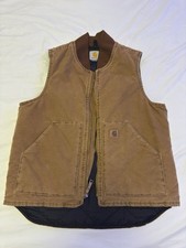 Vintage Carhartt Insulated Duck Canvas Vest V02CHT Mens Medium Regular
