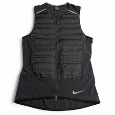 Nike Aeroloft Running Vest Mens Size S Black Quilted Packable Full Zip 859272