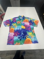 1980's/1990's Jams World Shirt Mens L Colorfull Button Up Hawaiian Rare USA