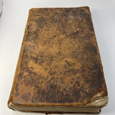 1844 HOLY BIBLE W/ Hair antique PRE CIVIL WAR leather AMERICAN BIBLE SOCIETY old