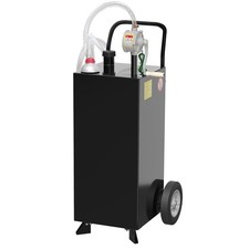 35 Gallon Fuel Caddy Fuel Storage Tank with Manual Transfer Pump Fuel Container
