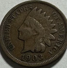1903 Indian Head Small Cent Bronze Coin Philadelphia Business Strike