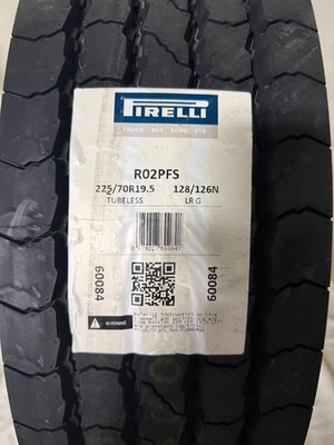 2 (Two) New Pirelli R02 Profuel Steer LRG/14PR Tires- 225/70R19.5 22570195