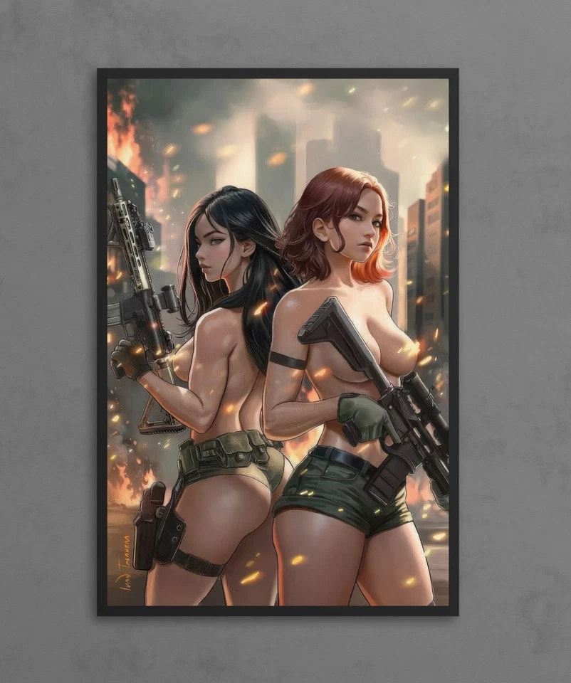 Arte de pared Gun Honey Heat Seeker Premium impresión giclee 11" x 17" pistola niñas Foto 3 de 3