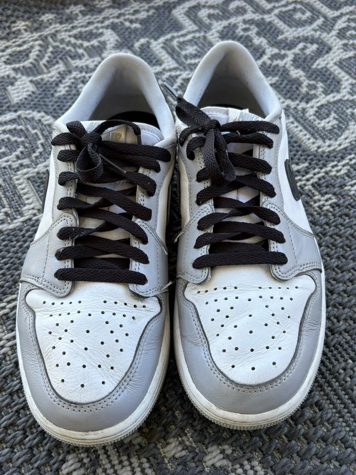 Nike Air Jordan 1 Retro Low Barrons Wolf Gris Negro Blanco Para hombres 9.5 CZ0790-110 Foto 4 de 4