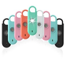 Fauxomor Taschenalarm 9 St&uuml;ck 140dB Schrillalarm LED-Stroboskop