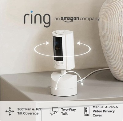 Ring Pan-Tilt Indoor Überwachungskamera - Plug in - 360 Grad - 1080p - Weiß