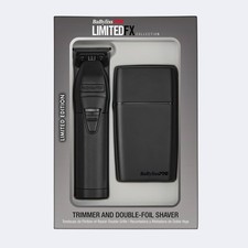Babyliss Pro LimitedFx Matte Black Trimmer and Double Foil Shaver - FXDUOFS2TMB