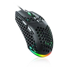 SM900 Gaming Mouse Wired RGB Honeycomb Shell 12800 DPI For Laptop PC Black