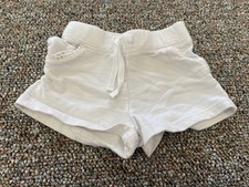 Carter's Girls White Shorts with Faux Drawstrings 18M