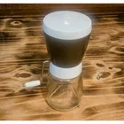 Vtg FEDERAL HOUSEWARES Nut Food Chopper Grinder Manual Glass Brown, White