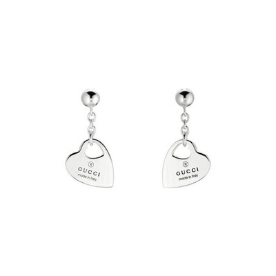 Gucci Trademark Ohrringe Ohrhänger YBD796312001 Earrings Herzen Silber