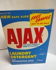 NOS Vtg 60s Ajax Laundry Detergent Sample Retro Full Sealed Box Advertising Prop — photo 1