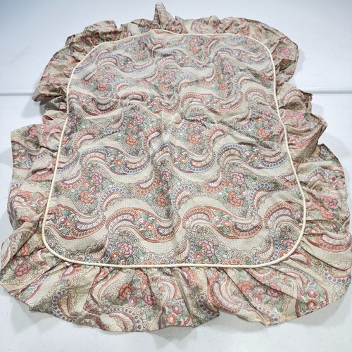 vintage louis nichole sham pillowcase standard pink green paisley floral ruffle - Picture 2 of 9