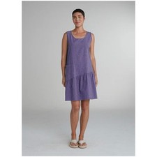 Cut Loose Women’s Sz XS Plum Purple Linen Dress Sleeveless A-Line