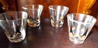 4 Vintage Golden Peaks Atomic Arrow Anchor Hocking MCM 2 5/8" dbl Shot glasses
