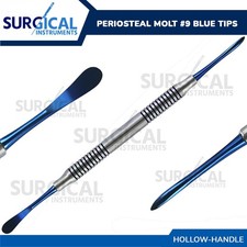 Molt Periosteal Elevator # 9 W/Blue Tips Dental Dentist Hollow Handle German Gr