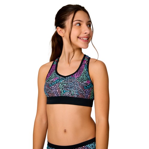 Free Country Girls' Fresco Rash Guard and Bikini Swim Set Black Fresco L - Picture 5 of 8