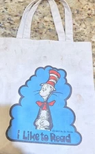 16½" 1957 Dr Suess I Like To Read Library Book Tote Bag Cat In The Hat Fun